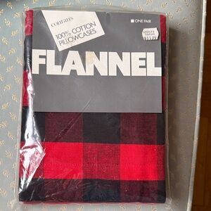 Conran's  Red and Black Flannel Never Opened Pillowcases